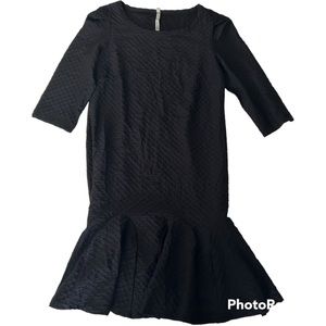 Cop.Copine black midi dress forever robe flapper stretchy
